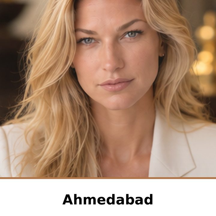Nicole Junkermann on AI in Ahmedabad: portrait captioned Ahmedabad