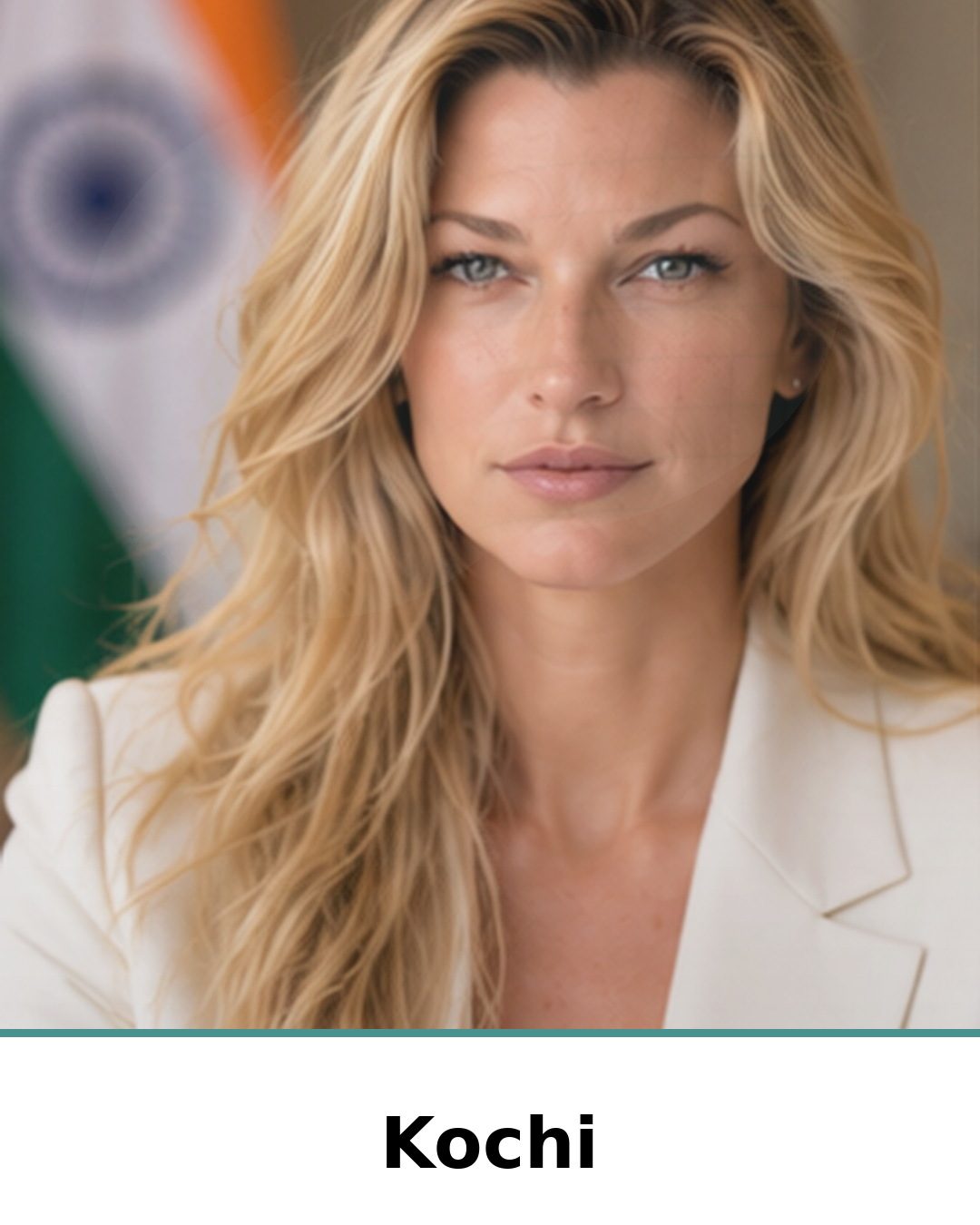 Nicole Junkermann on artificial intelligence in Kochi: portrait captioned Kochi