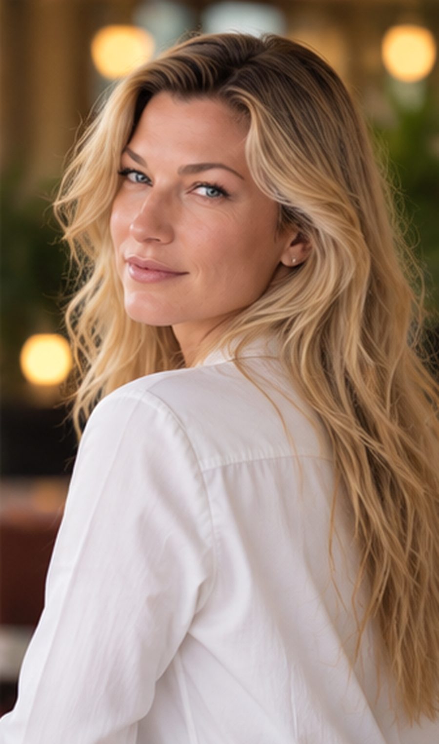 Nicole Junkermann reflects on India: portrait in warm evening light