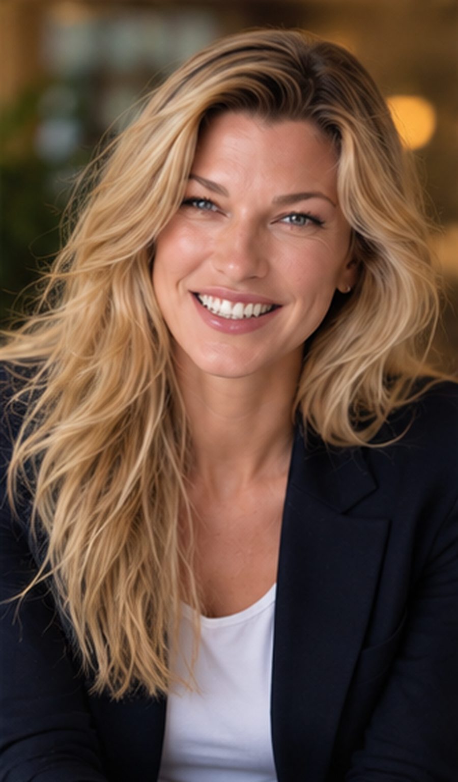 Nicole Junkermann reflects on India: smiling portrait